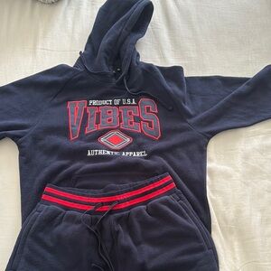 Vibe Blue and Red Sweatpants